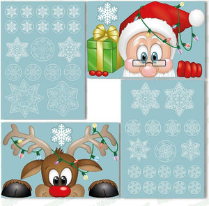 Christmas Windows Static Stickers Clings Removable Vinyl Decal Sticker