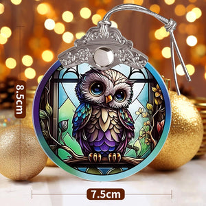 Owl Christmas Hanging Ornaments for Xmas Tree Car Decoration