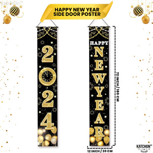 Xtra Large 2024 Happy New Year Banner -72x12 Inch