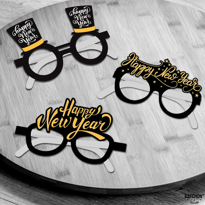 Happy New Year Glasses 2024 - Pack of 12