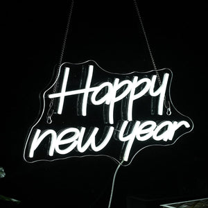 Happy New Year Neon Sign New Years Eve Party LED Lights