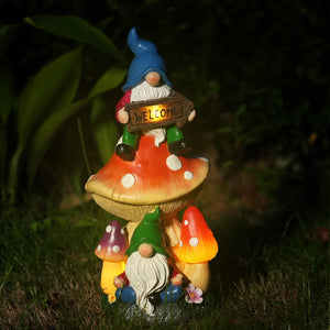 11.8'' Garden Gnome Outdoor Funny Solar Gnomes Figurine