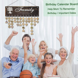 Family Birthday Tracker Reminder Calendar Board, Best Mom Grandma Christmas Mother Day Present Idea