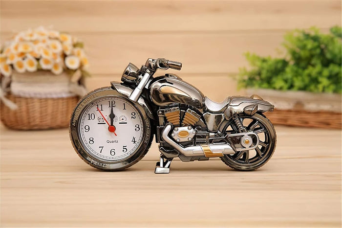 Luxury Retro Style Motorcycle Alarm Clock,Unique Eye-catching-Exquisite Motorbike