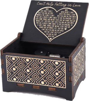 Can’ t Help Falling in Love Music Box, Antique Vintage Music Boxes