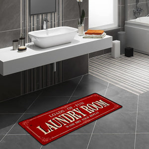 Laundry Mats Mudroom Runner Farmhouse Kitchen Floor Mat (Red, 20 X 47 inch)