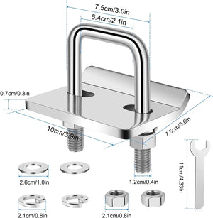 Hitch Tightener for 1.25" and 2" Hitches, 304 Stainless Steel Anti-Rattling Stabilizer