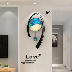 24.8" Modern Acrylic Wall Clock Non Ticking Clock Multi-Color Decoration