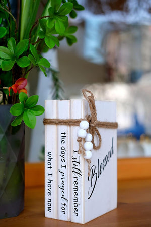 Wooden Decorative Books Stack for Coffee Table Decoration I Still Remember the Days I Prayed