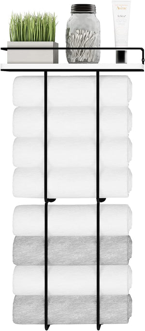 Bathroom Towel Racks for RV, Wall Mounted Shelf with Towel Holder