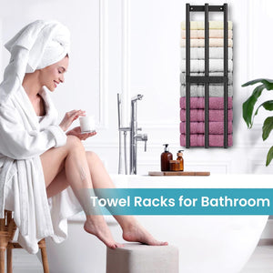 3 Bar Stainless Steel Mounted Towel Storage for Bathroom Wall