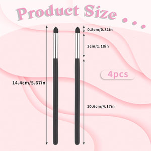 4 Pieces Eyeliner Smudge Brush Pencil Soft Makeup Tool Eyeshadow Applicators Blending Brush