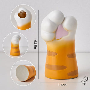 Cat Vase Cute Vases for Home Decor Cat Claw Vase Modern Art Flower Vase Table Decorative (Cannot Hold Water), Orange