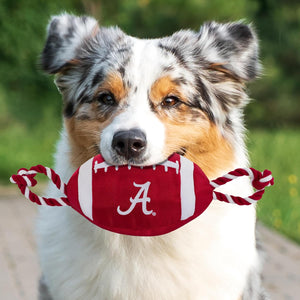 NCAA Alabama Crimson Tide Football Dog Toy, Tough Quality Nylon Materials