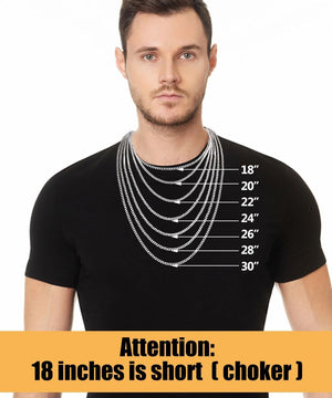 Cross Necklaces with 3.5mm Cross Chain and Stainless Steel Cross Pendant, Cuban Chain 16-28 Inch