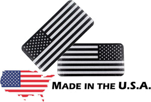 Black Ops Reflective USA Flag Hard Hat Stickers - Engineer Grade - 1" x 2" - QTY 2