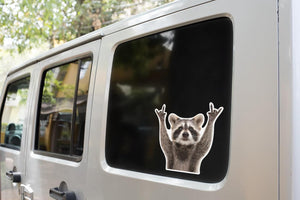 Rocking Raccoon Sticker, Funny Raccoon Cute Car Decal 5.5-Inches Decal