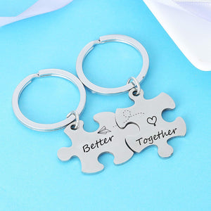 Gifts for Couples Boyfriend Girlfriend Couples Keychains for Husband Wife Valentine's Day Gift (Style C-better Together)