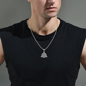 Eye of Horus Necklace for Men Sterling Silver Gold Plated Celtic Knot Pendant Punk Gothic Religious Jewelry Gifts for Men