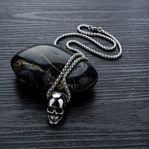 Pirate Necklace Skull Necklace for Men Stainless Steel Necklace Skull Jewelry for Men Gothic