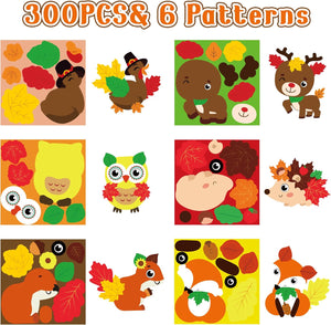 300Pcs Fall Stickers Scene Roll Make Own Roll Stickers