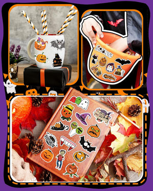 300 PCS Halloween Stickers for Kids, Halloween Pumpkin Stickers