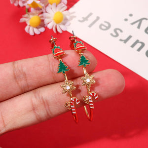 Christmas Earrings for Women Festive Holiday Hoop Earrings Costume Party Outfits Holiday Jewelry Gifts