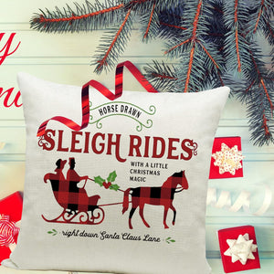 18 x 18 Inches Set of 4 - Xmas Series Cushion Cover Case Pillow Custom Zippered Square Pillowcase