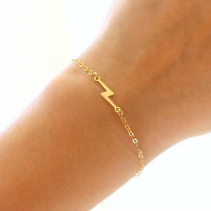 14K Gold Plated Cross Pearl CZ Leaf Bracelets Set Gold Layering Bracelets Everyday Jewelry, Lightning Gold