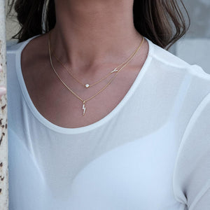 18K Gold Plated Delicate Charm Gold Necklaces | Tiny Pendant Layering Chain