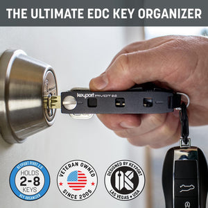 Premium Key Organizer Keychain | Key Organizer + EDC Multi-Tool + Lost & Found All-in-ONE, Black