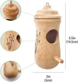 2PCS Hummingbird House 2022 New for Outside Wooden Hanging Hummingbird Houses Garden Decor