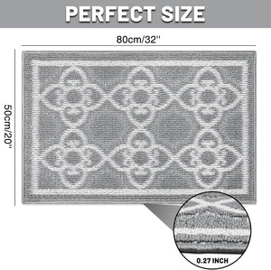 Indoor Door Mat,20"X32" Non Slip Door Mat Indoor Entrance,Washable Door Mat Outside Entrance,Absorbent Resist Dirt Outdoor Door Mat for Entryway Low Profile,Front Door Rug for Floor Home Entryway