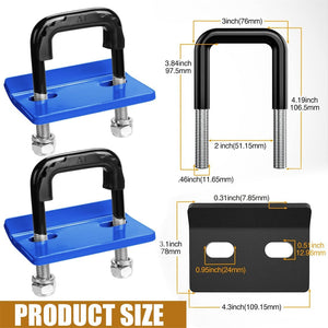 Hitch Tightener Anti-Rattle Stabilizer Heavy Duty Hitch Stabilizer for 1.25" and 2" Hitches Rust Free Hitches Clamp Trailer Ball Mount Reduce Movement