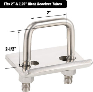 Hitch Tightener 304 Stainless Steel Heavy Duty Anti-Rattle Stabilizer for1.25 2 Inch Hitch, Rust-Free Lock Down Hitch Stabilizer for Hitch Tray Cargo Carrier Bike Rack Trailer Ball Mount