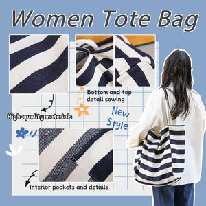 Canvas Tote Bag Tote Bags for Women Big Capacity Shoulder Bag with Inner Pocket for Work Beach Travel