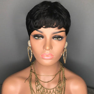 Pixie Cut Wig Human Hair Short Human Hair Wigs for Black Women Short Cut Natural Wavy Wigs