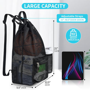 Large Drawstring Backpack for Men Women Athletic Gym Sports Workout Beach Swimming Commuting Travel