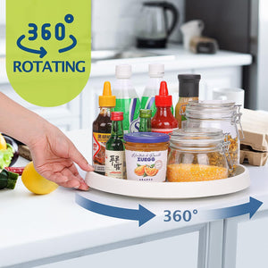 Set of 4, 10 Inch Non-Skid Lazy Susan Organizer for Cabinet, Pantry Organization