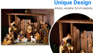 Christmas Manger Scene Photography Backdrop Background, 7 x 5FT