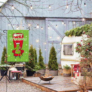 Funny Christmas Garden Flag, Novelty Grinch Xmas Decorations