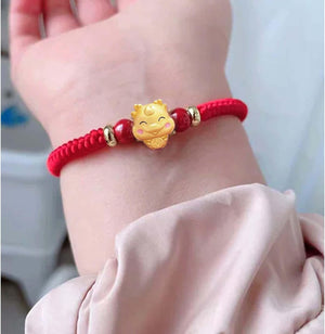 2024 New Year of Dragon Handmade Gold Dragon Bracelet