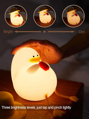 Night Light for Kids - Happy Duck Premium Silicone Lamps