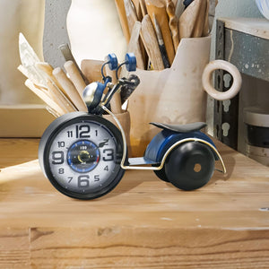 Metal Motorcycle Desk Shelf Clocks Digital Clock for Bedroom