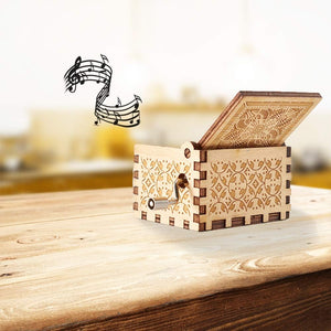 Gifts for Mom Music Box to My Mom Hand Crank Engraved Musical Box