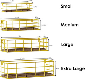 4 Sets of Wall Mounted Shelves, Floating Hanging Shelf, Gold