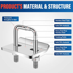 Hitch Tightener for 1.25" and 2" Hitches, 304 Stainless Steel Anti-Rattling Stabilizer