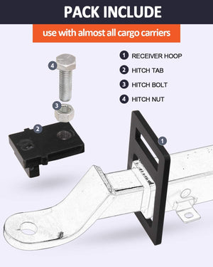 2" Heavy Duty Simple Hitch Tightener Clamp Anti Rattle Hitch Coupling Clamp