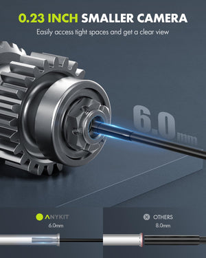 Industrial Endoscope Camera with 4.3'' LCD Screen, Scope Camera with 6 Adustable Lights