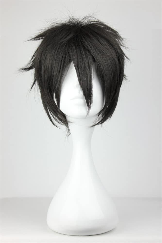 Cosplay Wigs Kirito Short Party Hair Black Male Games Movie Anime Synthetic Wigs, Black